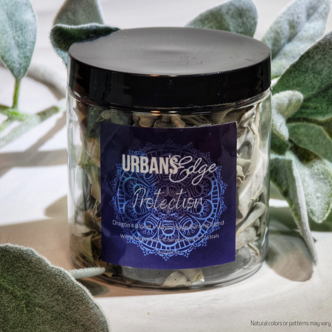 Urban Edge Smudge Protection Dragon's Blood and White Sage Burning Blend