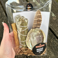 Smudge Kit - Rosemary Sage & Palo Santo with Quartz & Amethyst (Mental Clarity)