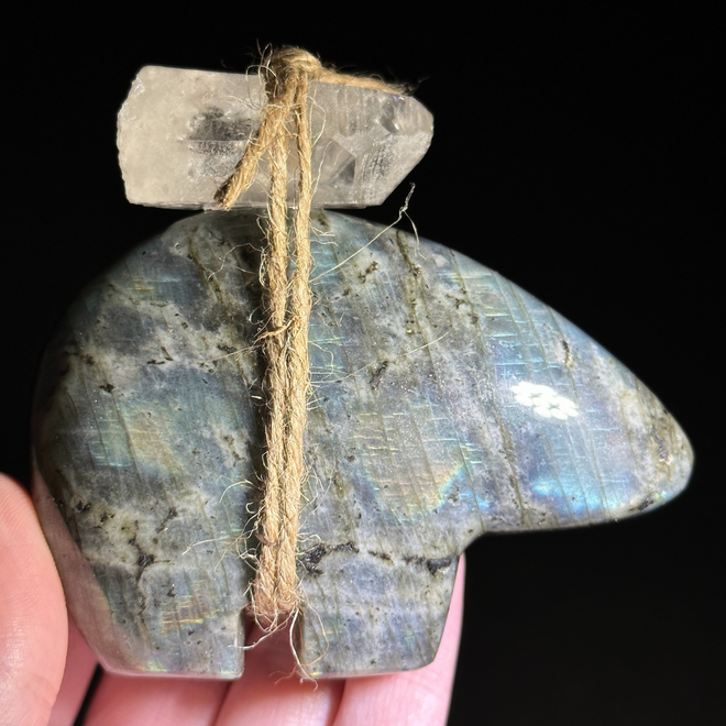 Blue-Green-Gray Flash Stone Labradorite Protection Gemstone