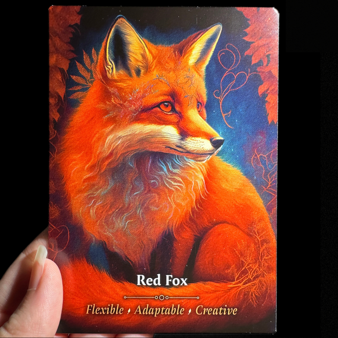 Red Fox Oracle Card Flexible Adaptable Creative