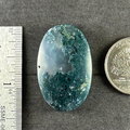 Moss Agate Green Stone Cab Stability Grounding