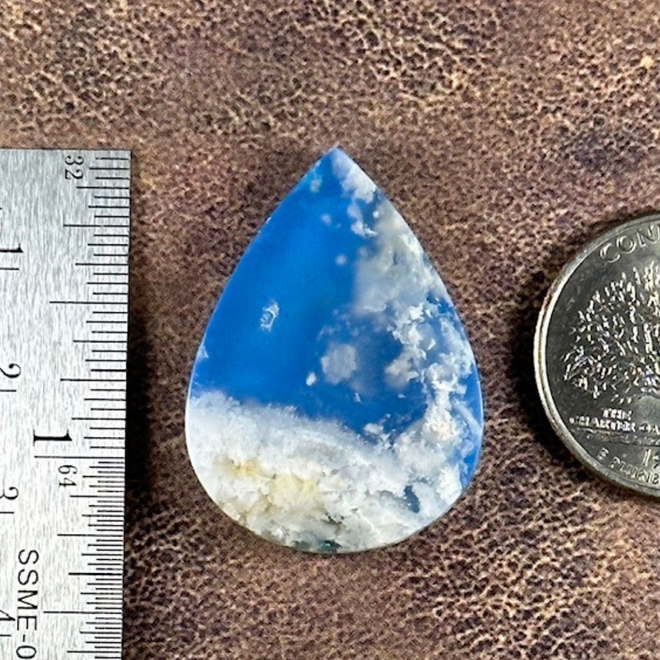 Blue Sky Cloud Agate Cab Cabochon