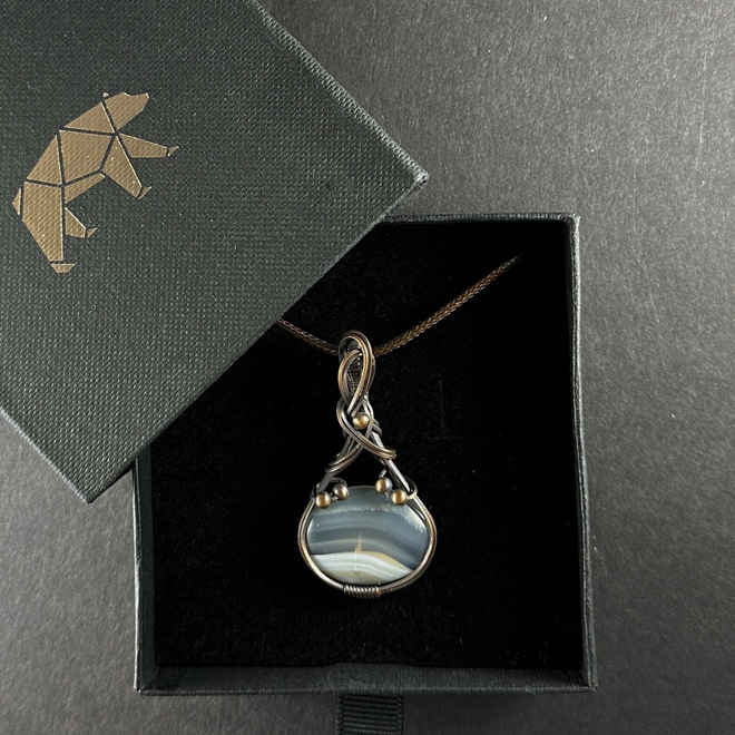 Agate Jewelry Necklace Pendant