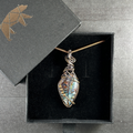 Copper Plume Agate Jewelry Pendant Necklace
