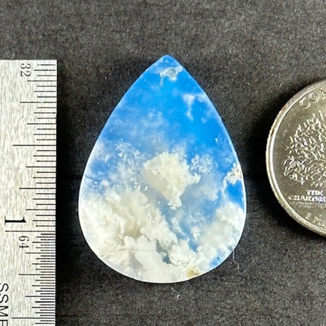 Blue Sky Cloud Agate Cab Cabochon