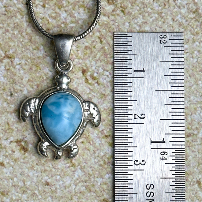Larimar Jewelry Necklace Pendant Inner Peace and Relaxation