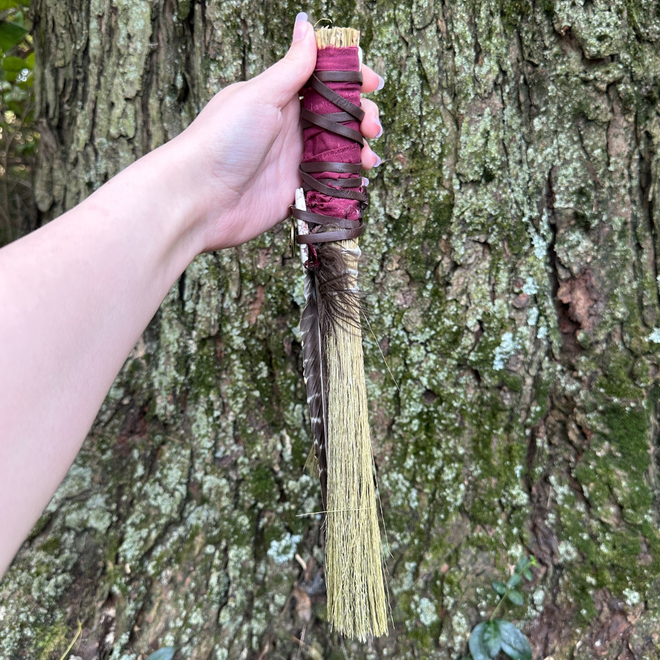 Healing Rituals Crystal Magnesite Inner Vision and Truth Broom