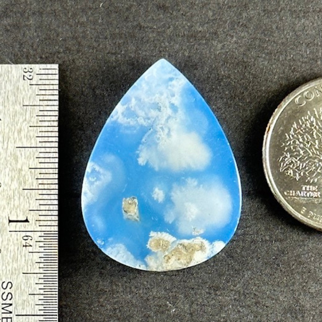 Blue Sky Cloud Agate Cab Cabochon