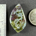 Moss Agate Green Purple Red Stone Cab Stability Grounding