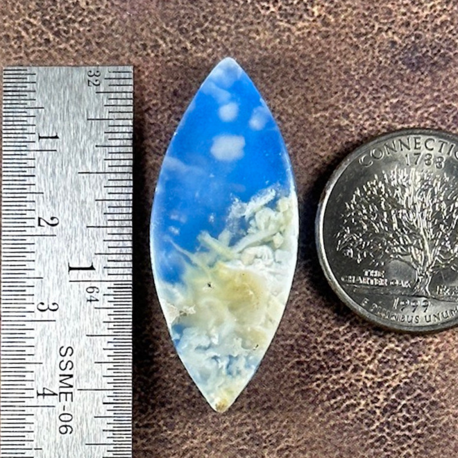 Blue Sky Cloud Agate Cab Cabochon