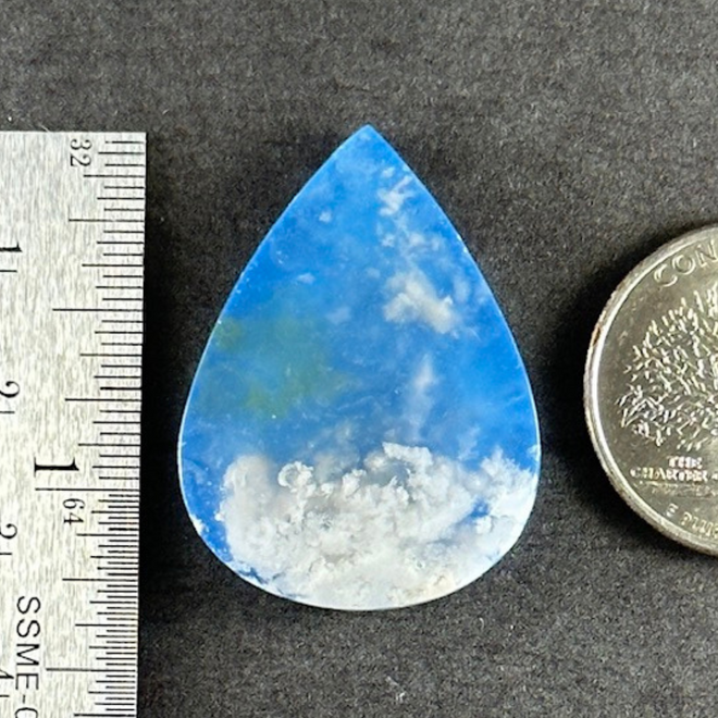 Blue Sky Cloud Agate Cab Cabochon