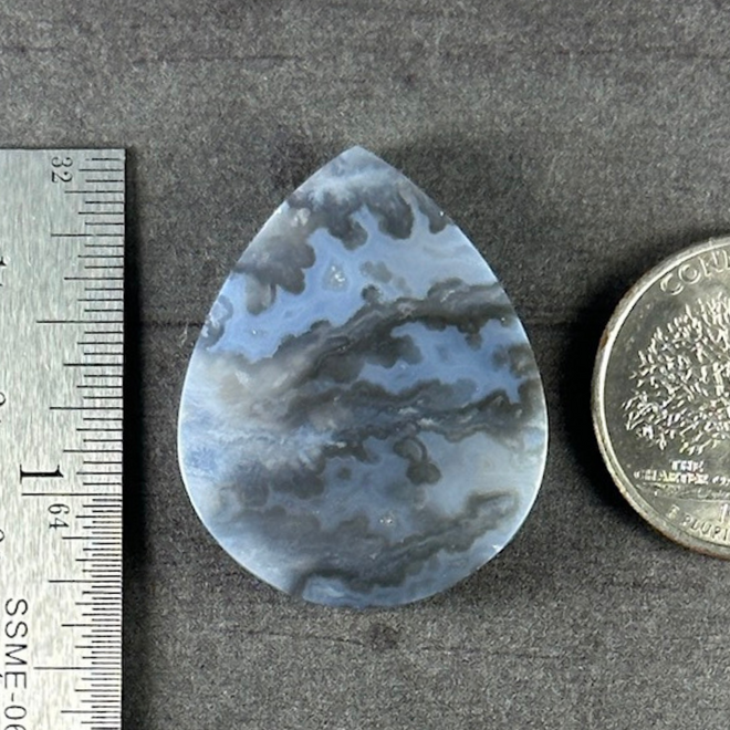 Black Plume Agate Black Blue Stone Stability Strength Protection 