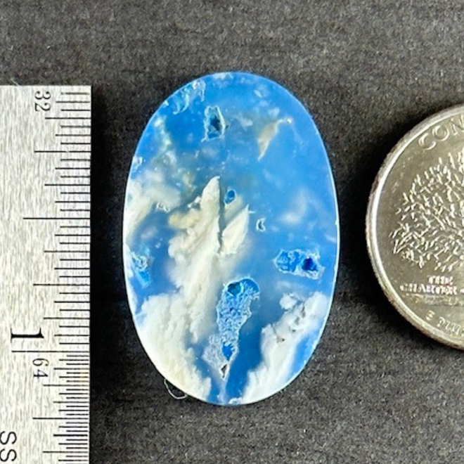 Blue Sky Cloud Agate Cab Cabochon