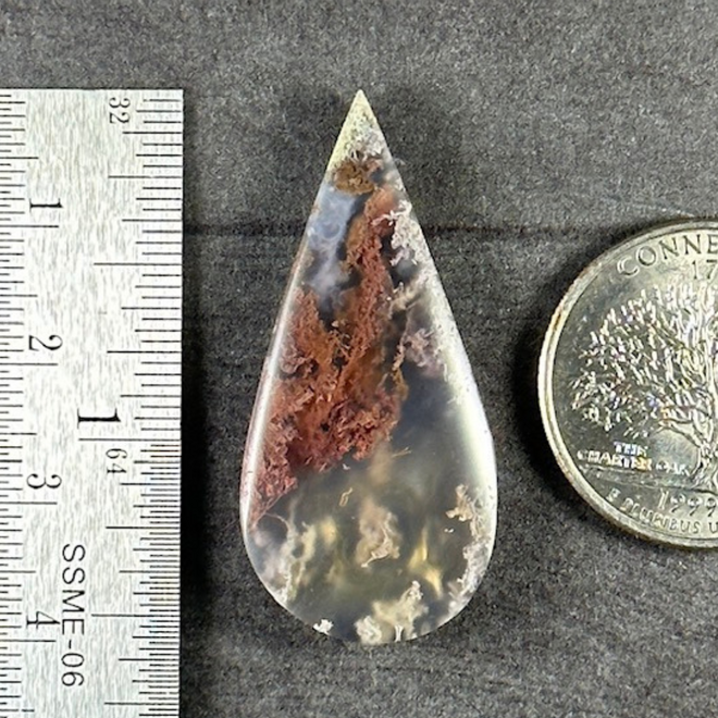 Moss Agate Red Stone Cab Stability Grounding