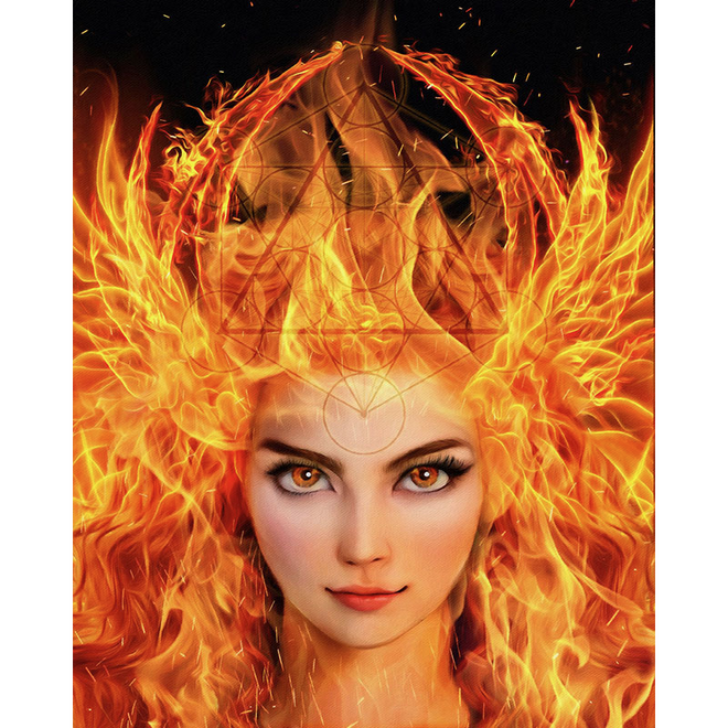 Goddess of Fire Vesta Decor Ancient Vesta Goddess Artwork