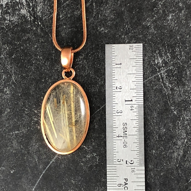 Golden Rutile Meaning Healing Properties Necklace Pendant