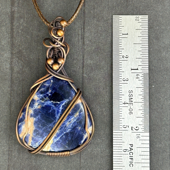 Natural Sodalite Mineral Jewelry Pendant Necklace