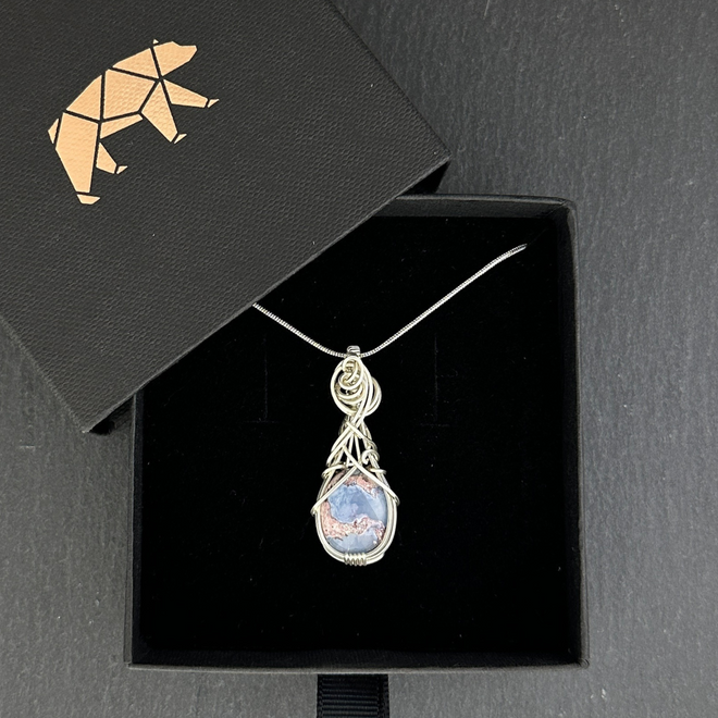 Natural Stone Mexican Cantera Opal Jewelry Pendant Necklace