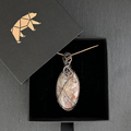 Necklace - Wire-Wrapped with Copper: Crazy Lace Agate Large Oval