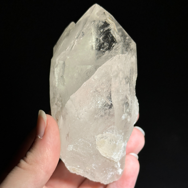 Raw Clear Quartz Crystal Lemurian Lines
