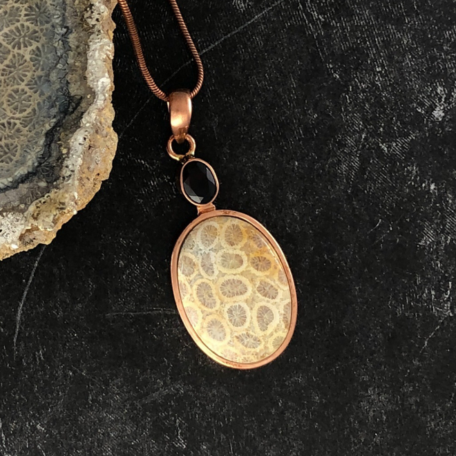 Fossil Coral Garnet Rock Meaning Jewelry